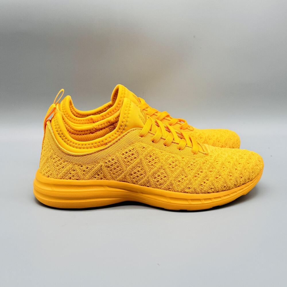 APL Shoes Women 6 Yellow Knit TechLoom Phantom Running Comfort Sneakers